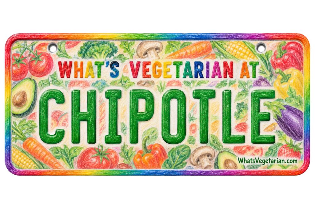 What's Vegetarian at Chipotle? license plate featured image