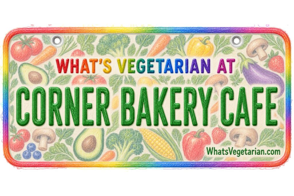 What's Vegetarian at Corner Bakery Cafe? license plate featured image
