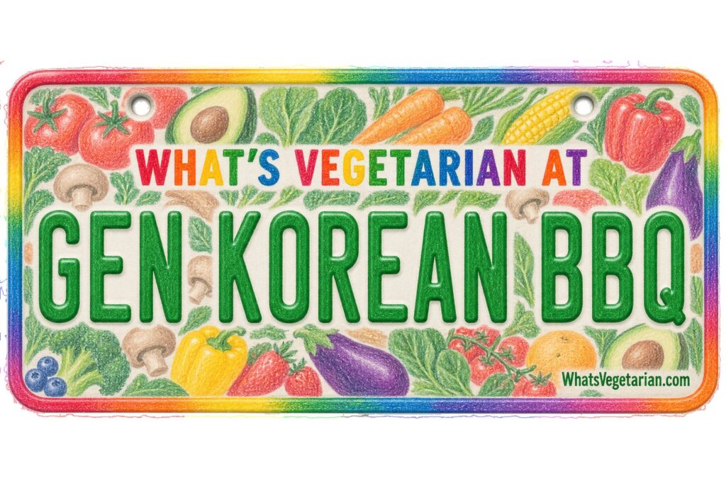 What's Vegetarian at Gen Korean BBQ? license plate featured image