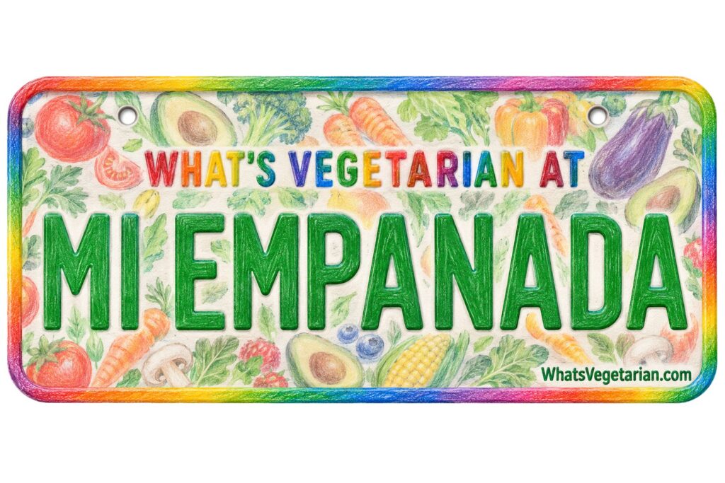 What's Vegetarian at Mi Empanada? license plate featured image