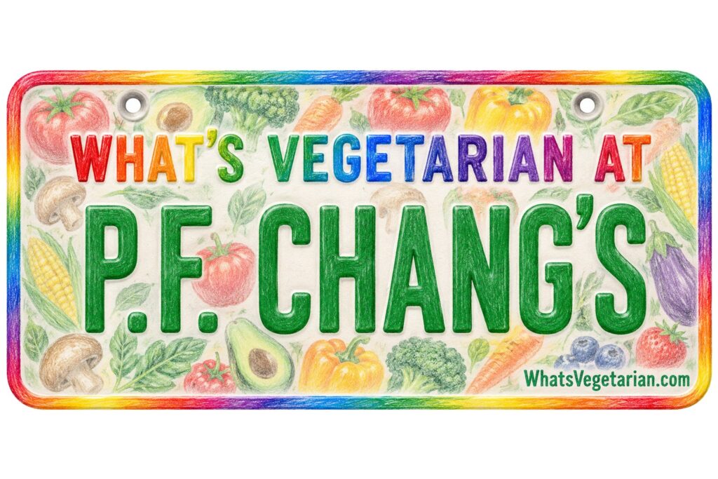 What's Vegetarian at P.F. Chang's? license plate featured image