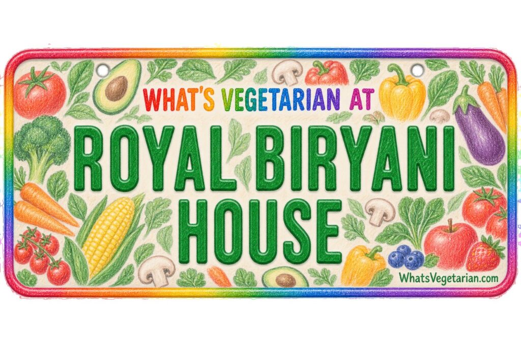 What's Vegetarian at Royal Biryani House? license plate featured image