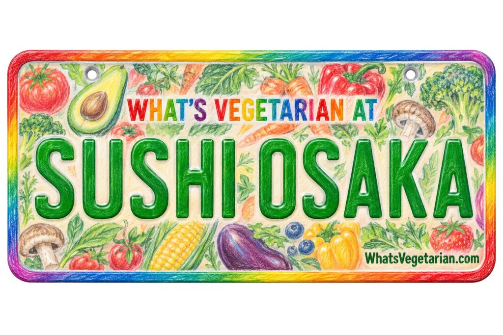 What's Vegetarian at Sushi Osaka? license plate featured image
