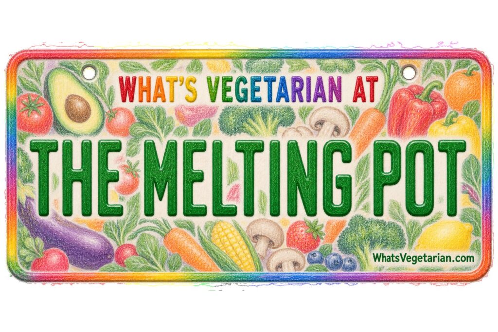 What's Vegetarian at The Melting Pot? license plate featured image