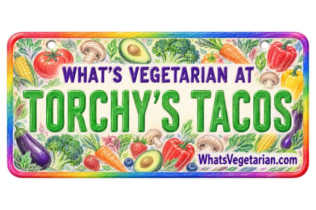 What's Vegetarian at Torchy's Tacos? license plate featured image