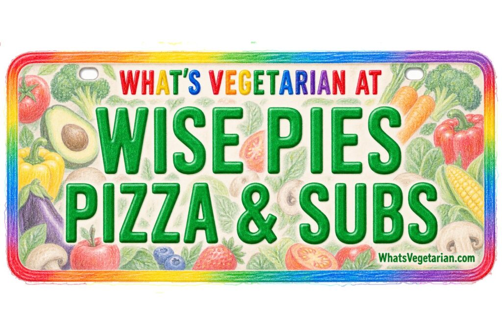 What's Vegetarian at Wise Pies Pizza & Subs? license plate featured image
