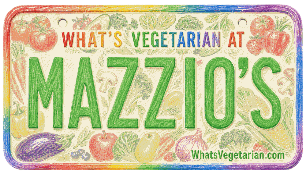 Mazzio's vegetarian options license plate graphic
