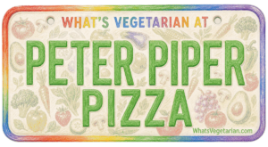 Peter Piper Pizza vegetarian options license plate graphic