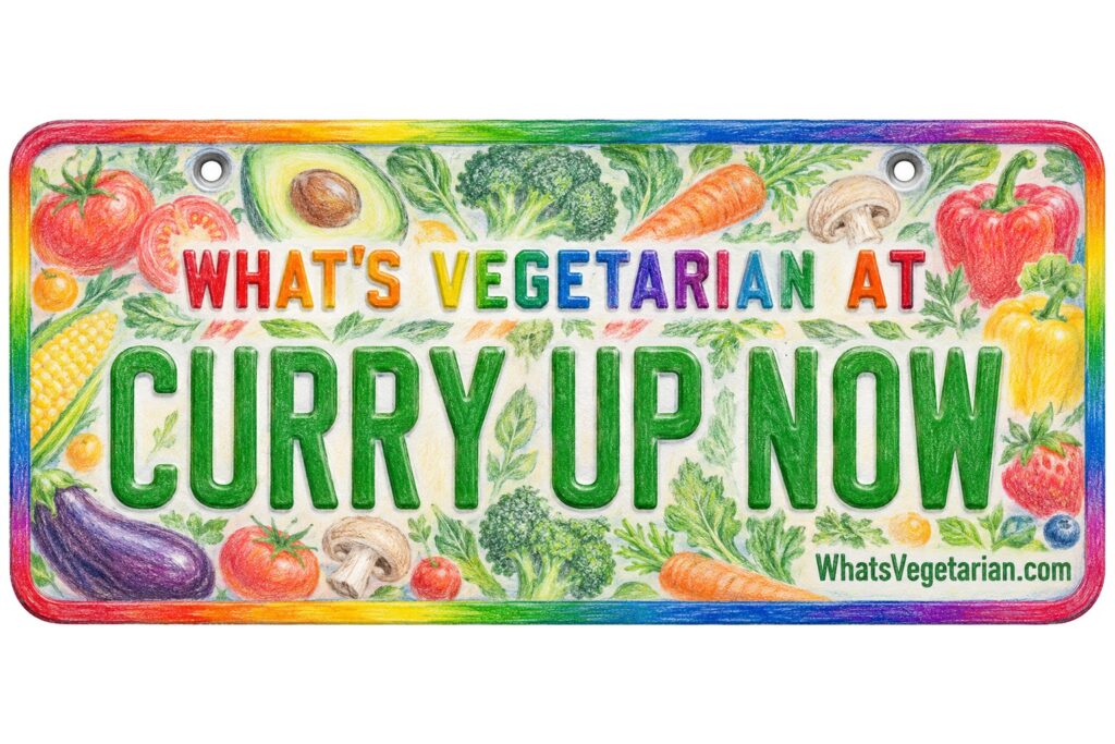 What's Vegetarian at Curry Up Now? license plate featured image