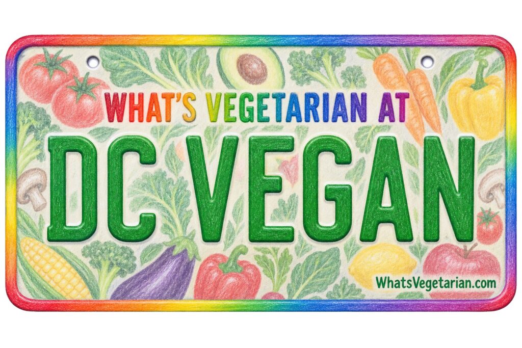 What's Vegetarian at DC Vegan? license plate featured image