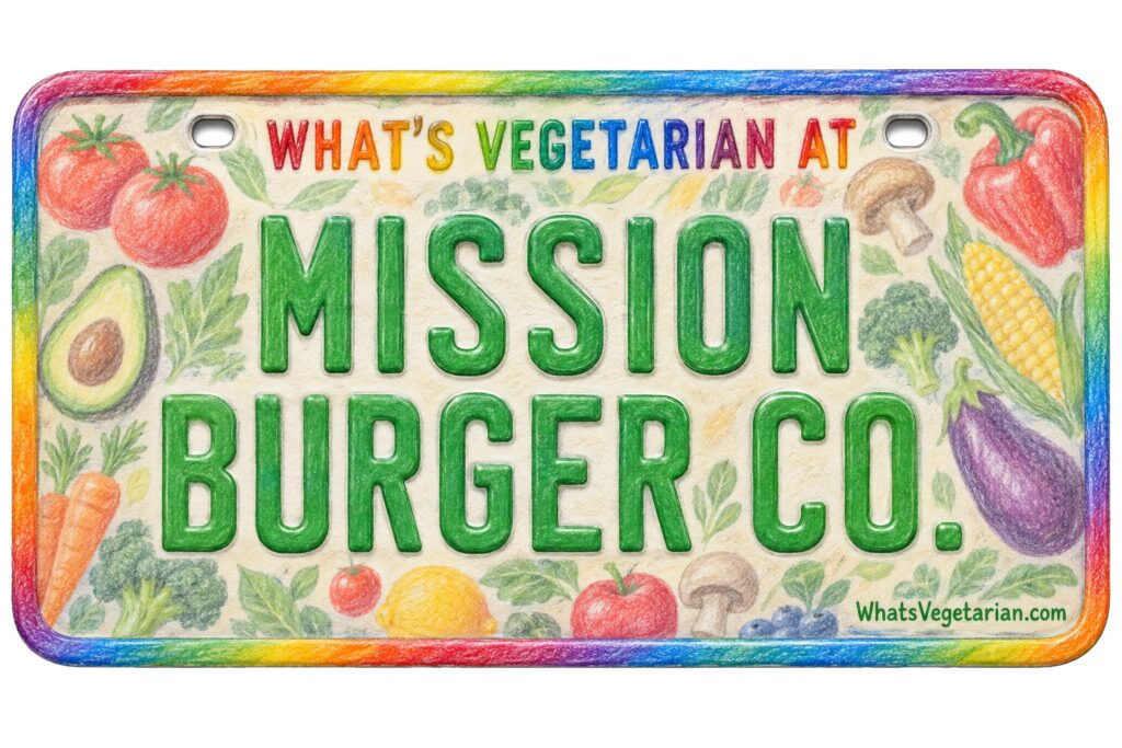 What's Vegetarian at Mission Burger Co.? license plate featured image
