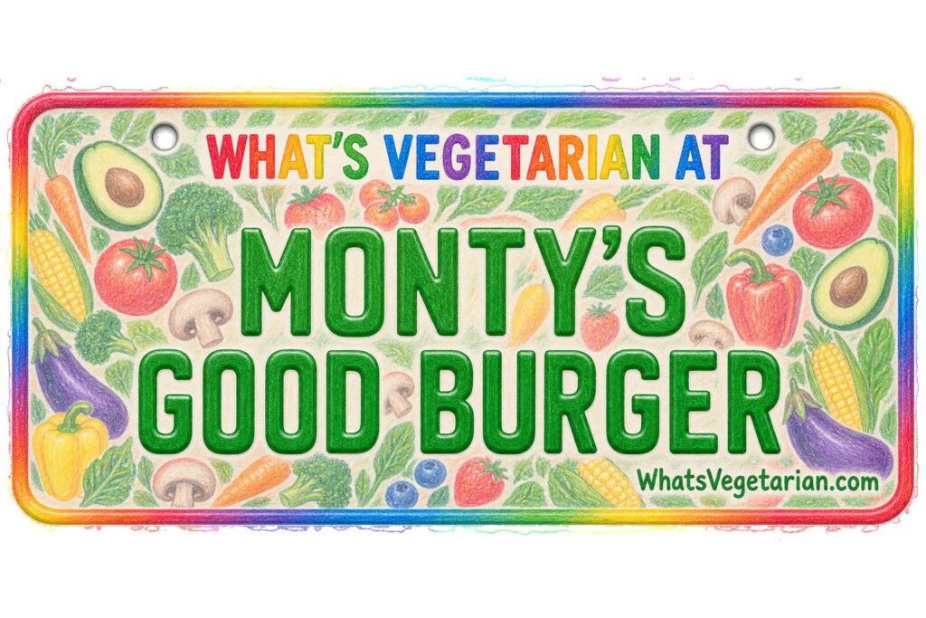 What's Vegetarian at Monty's Good Burger? license plate featured image