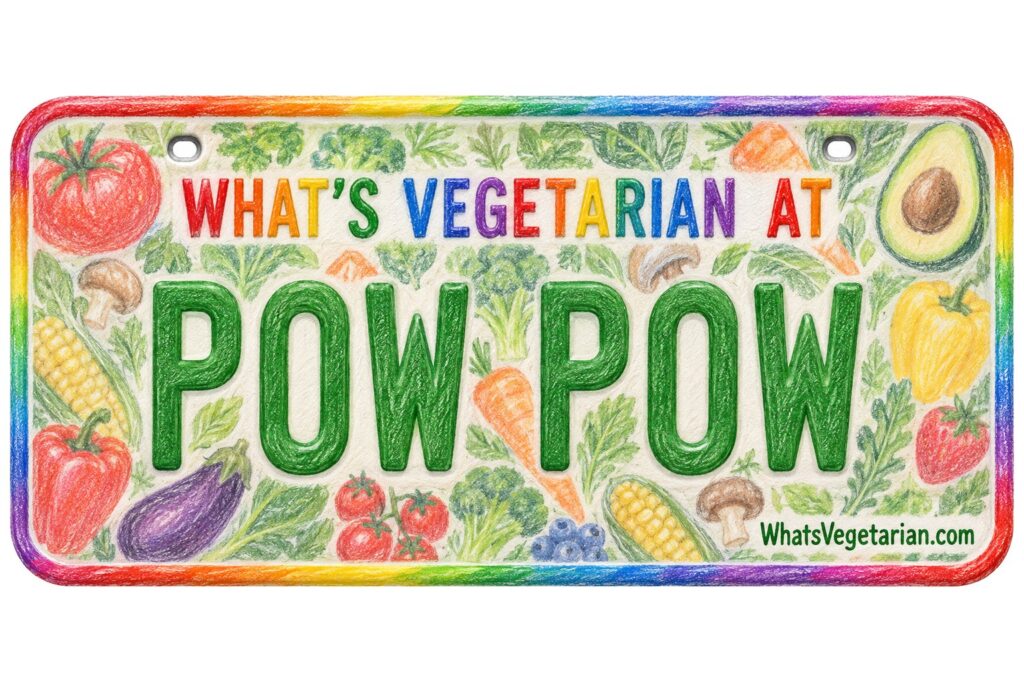 What's Vegetarian at Pow Pow? license plate featured image