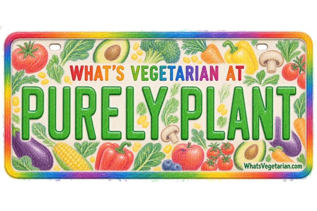 What's Vegetarian at Purely Plant? license plate featured image