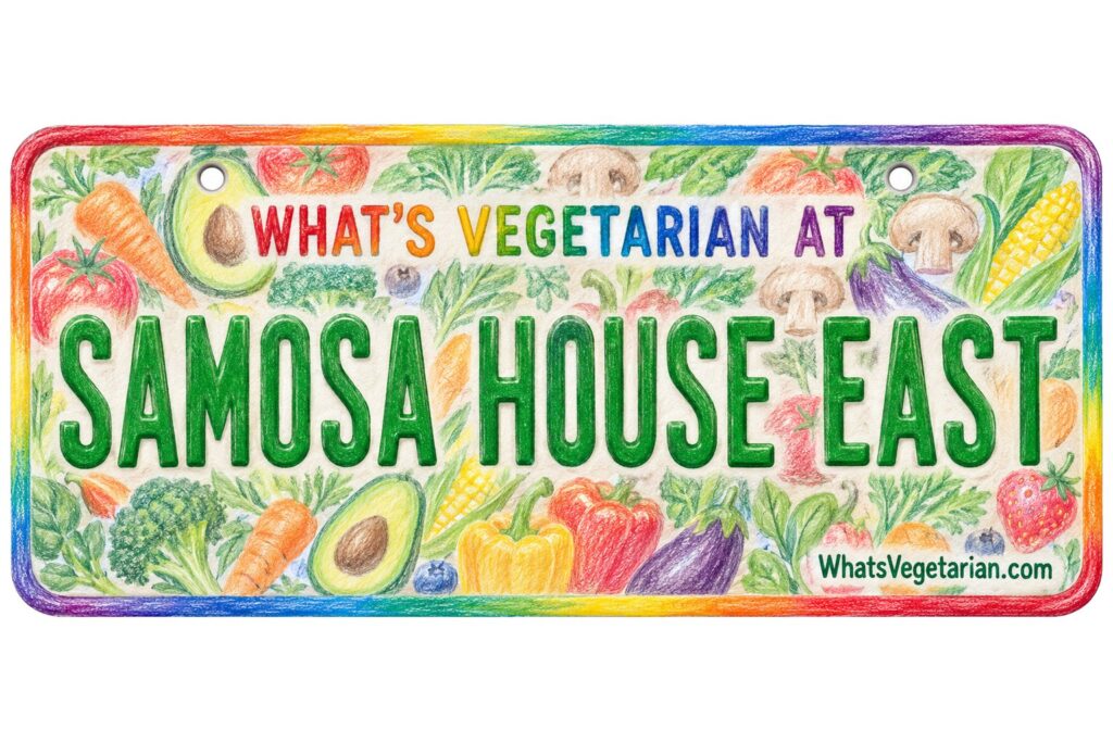 What's Vegetarian at Samosa House East? license plate featured image