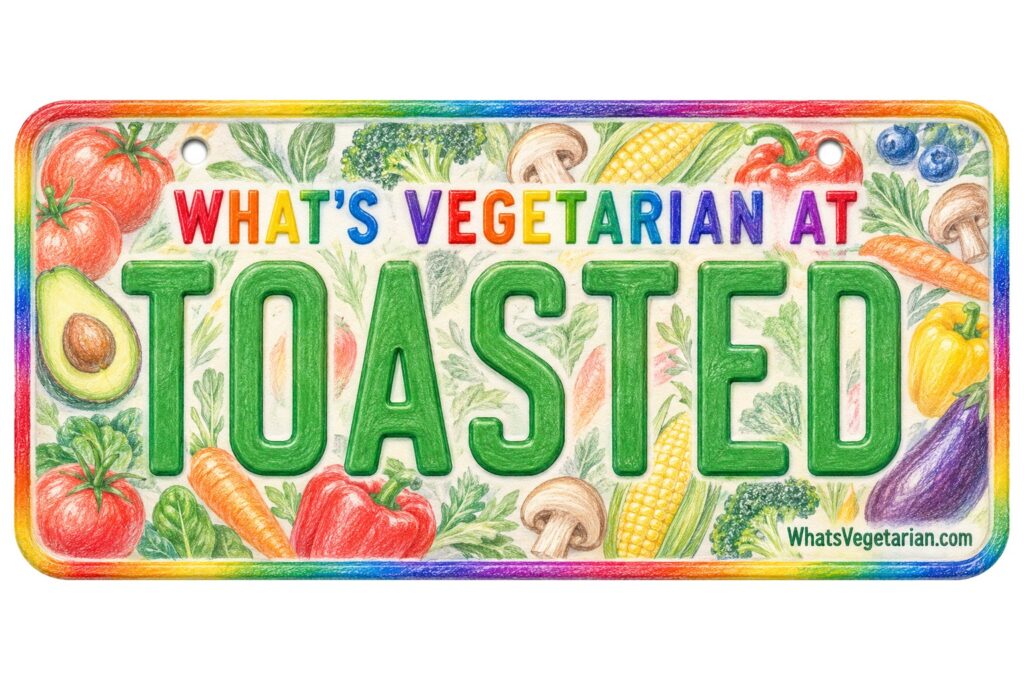 What's Vegetarian at Toasted? license plate featured image