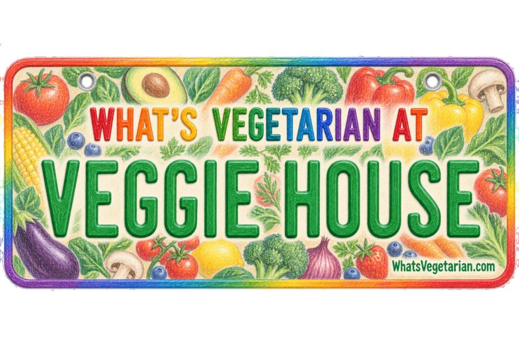 What's Vegetarian at Veggie House? license plate featured image