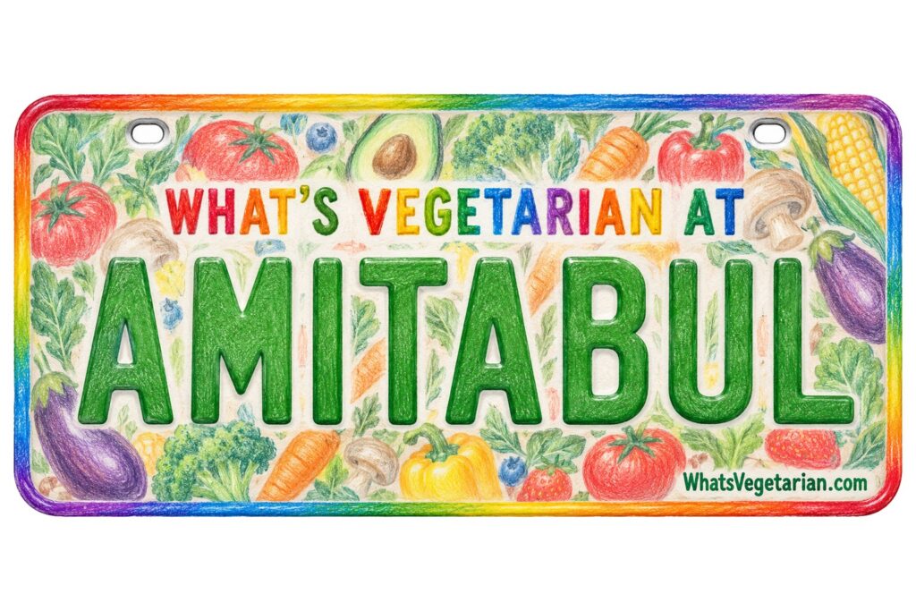 What's Vegetarian at Amitabul? license plate featured image