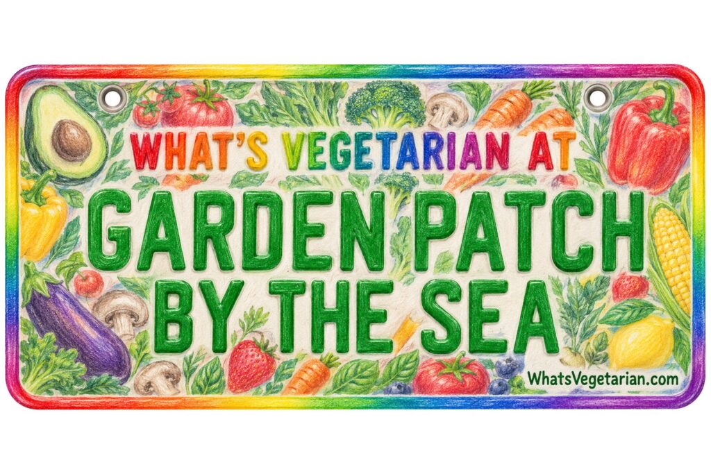 What's Vegetarian at Garden Patch by the Sea? license plate featured image