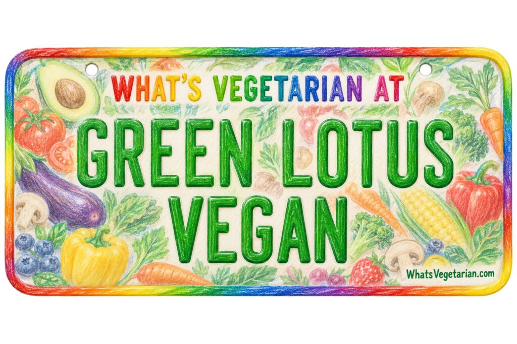 What's Vegetarian at Green Lotus Vegan? license plate featured image