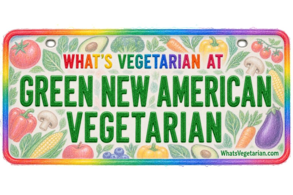 What's Vegetarian at Green New American Vegetarian? license plate featured image