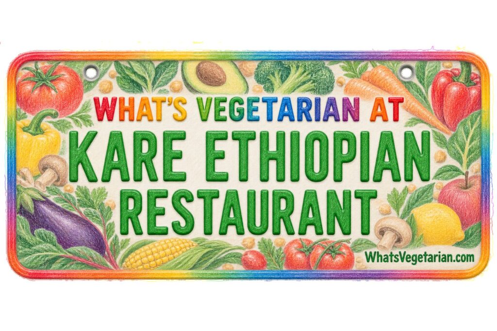 What's Vegetarian at Kare Ethiopian Restaurant? license plate featured image
