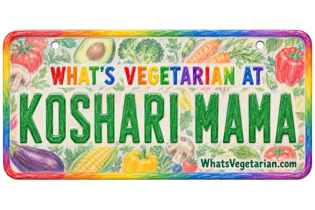What's Vegetarian at Koshari Mama? license plate featured image