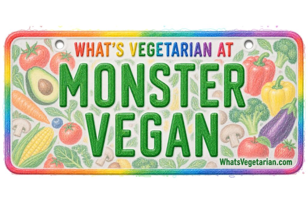 What's Vegetarian at Monster Vegan? license plate featured image