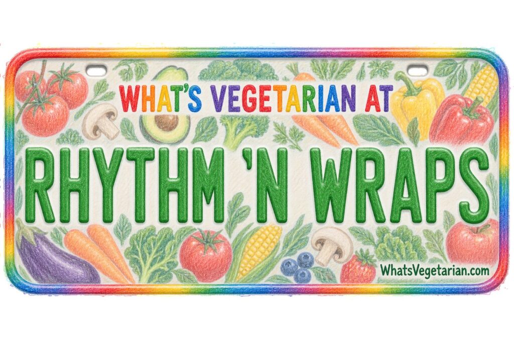 What's Vegetarian at Rhythm 'N Wraps? license plate featured image