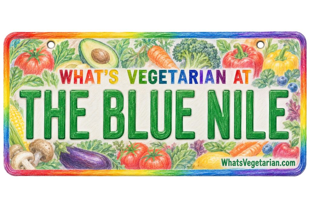 What's Vegetarian at The Blue Nile? license plate featured image