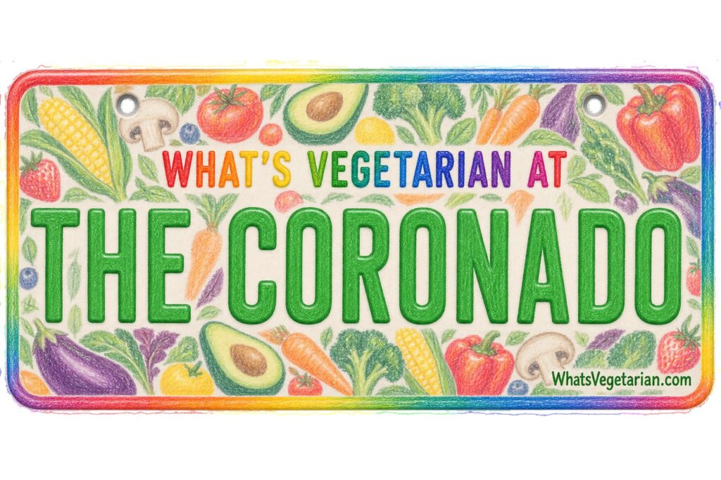 What's Vegetarian at The Coronado? license plate featured image