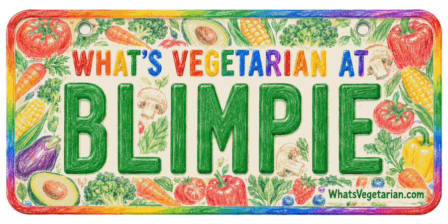 Blimpie vegetarian options license plate