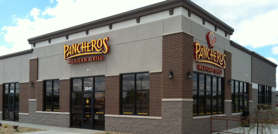 Pancheros Mexican Grill storefront, home of Pancheros vegetarian options