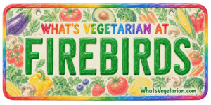 Firebirds vegetarian options license plate graphic
