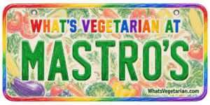 Mastro's vegetarian options license plate for whatsvegetarian.com