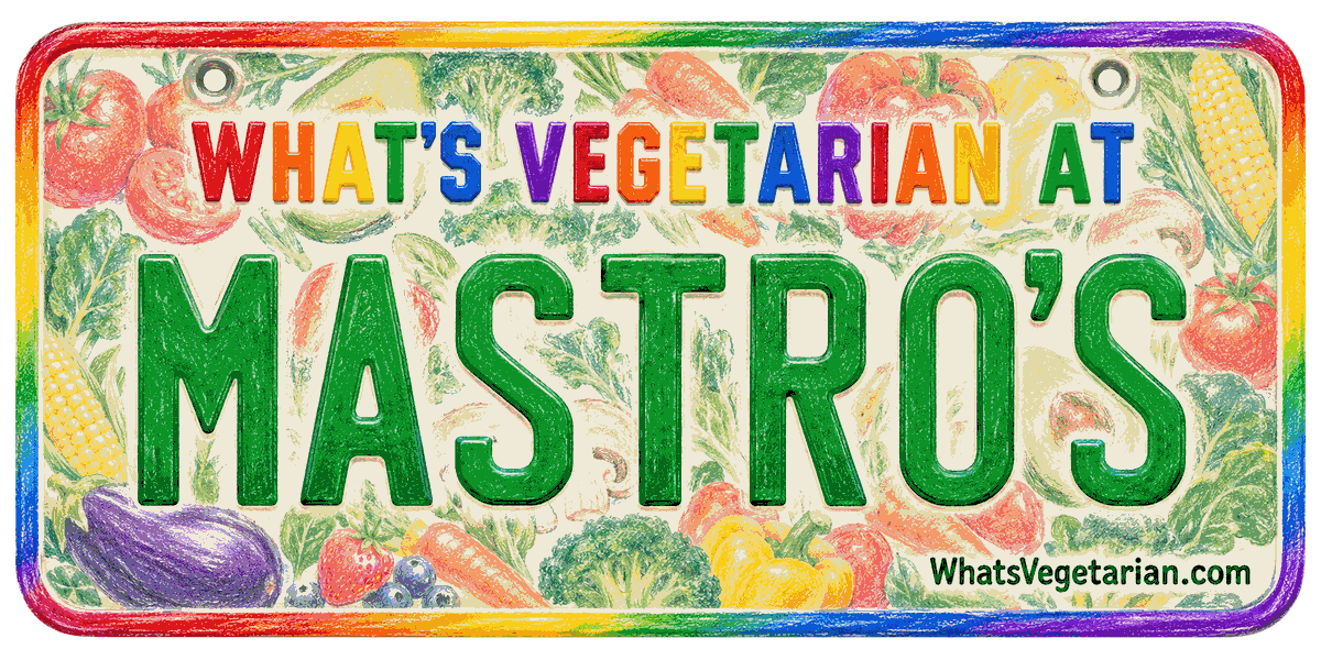Mastro's vegetarian options license plate for whatsvegetarian.com