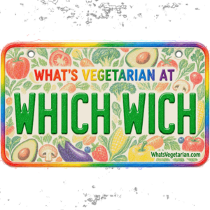 What's Vegetarian at Which Wich license plate graphic