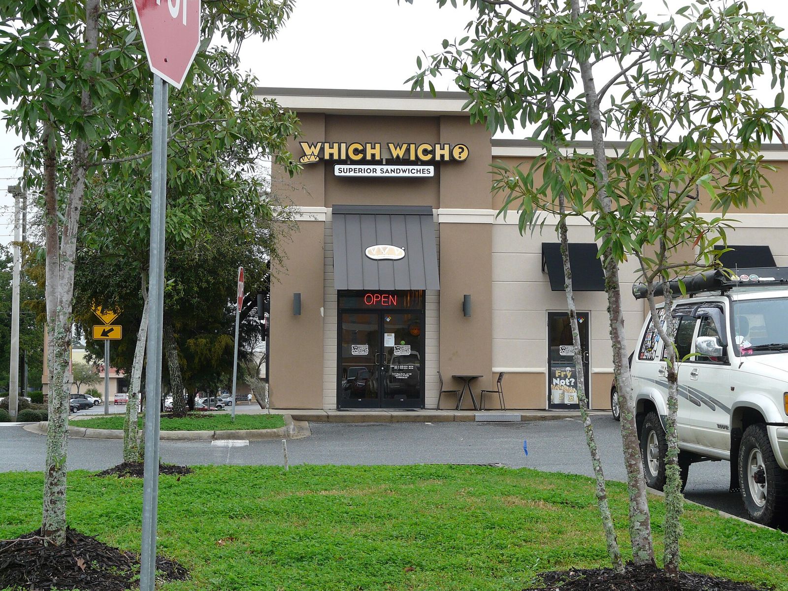 A Which Wich storefront in Tallahassee, Florida, where you can order Which Wich vegetarian options
